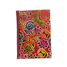 Leather Cardholder- Hand Stamped & Painted