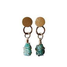 Gold plated/silver Emerald Murralla Earrings