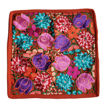Embroidered Floral Pillow, Cushion Cover, Indigenous Design made in Mexico