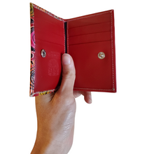 Leather Cardholder- Hand Stamped & Painted