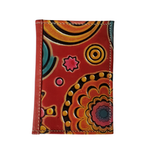 Leather Cardholder- Hand Stamped & Painted