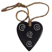 Soapstone Heart Ornaments