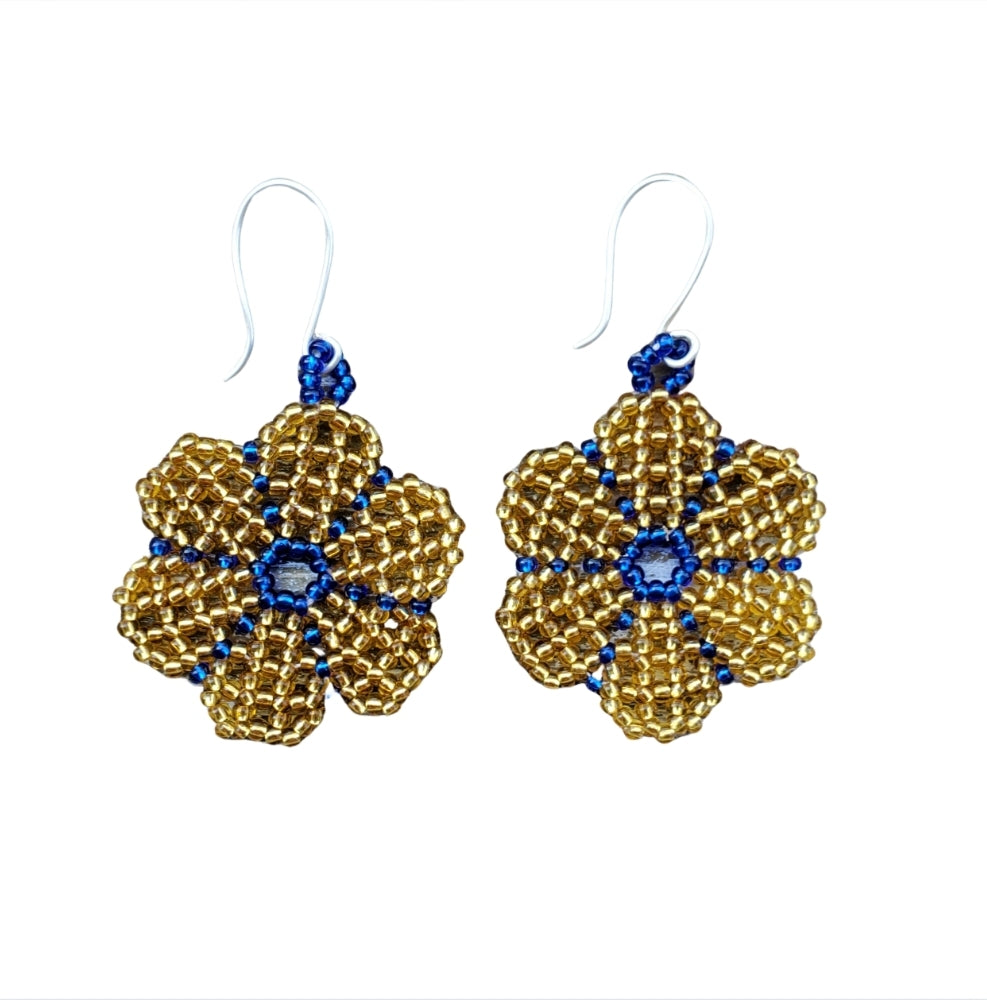 Beaded Flower Earrings, indigenous made