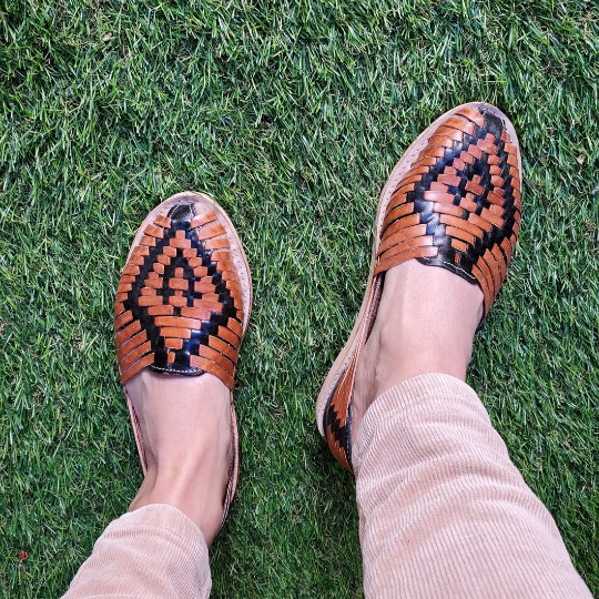 Mexican Leather Shoes Flats Sandals Huaraches Colorful Summer Shoes