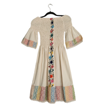 Cotton Embroidered Dress, Hand-stitched