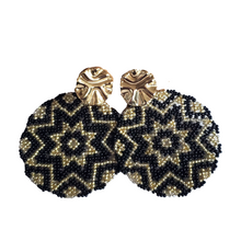 Round Beaded Earrings, Indigenous Made by Embera Women of Colombia