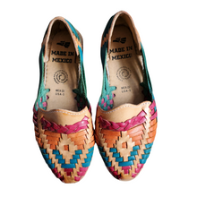 Mexican Leather Shoes, Flats/Sandals (Huaraches). Colorful Summer Shoes