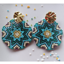 Round Beaded Earrings, Indigenous Made by Embera Women of Colombia