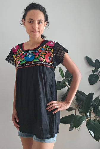 Mexican Blouse with Handstitched Decoration