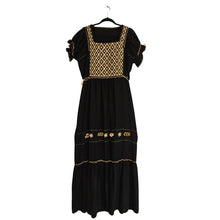 Embroidered Long Dress, 100% Cotton