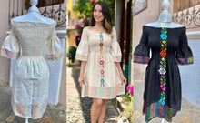Cotton Embroidered Dress, Hand-stitched