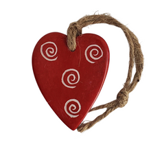 Soapstone Heart Ornaments
