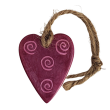 Soapstone Heart Ornaments