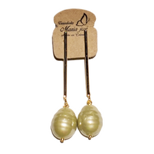 Pearl Earrings- Brass Coated