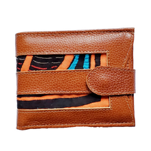 Unisex Leather Wallet Mola Decorated