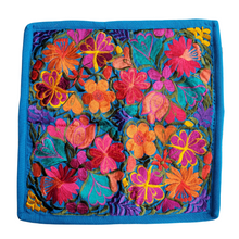 Embroidered Floral Pillow, Cushion Cover, Indigenous Design made in Mexico