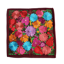 Embroidered Floral Pillow, Cushion Cover, Indigenous Design made in Mexico