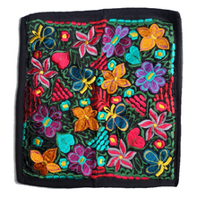 Embroidered Floral Pillow, Cushion Cover, Indigenous Design made in Mexico