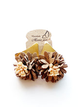 Leather Flowers- Brass Coated Studs