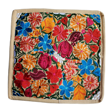 Embroidered Floral Pillow, Cushion Cover, Indigenous Design made in Mexico