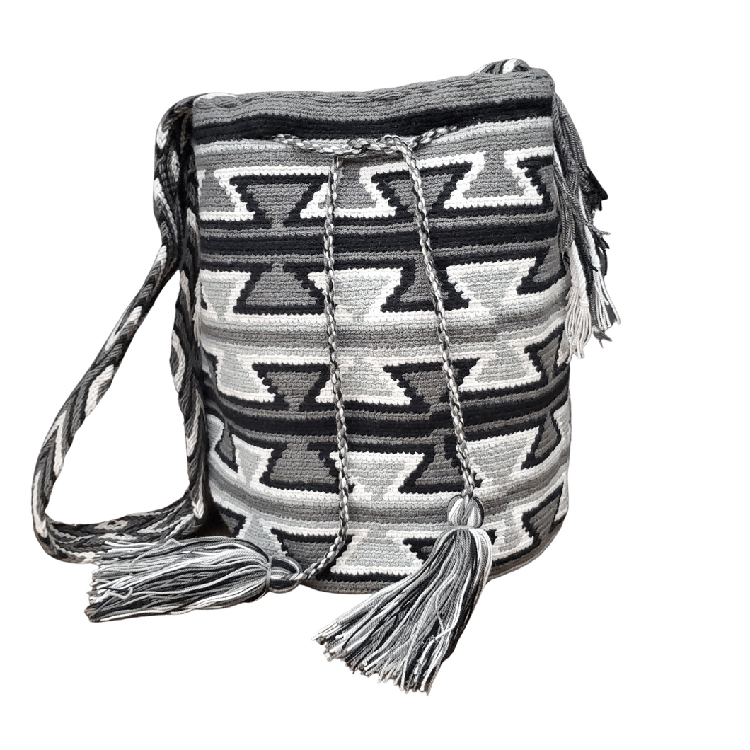 Black & White Diamond Print Bag Strap Handmade Crossbody Bag 