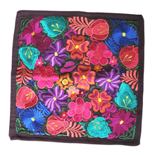 Embroidered Floral Pillow, Cushion Cover, Indigenous Design made in Mexico