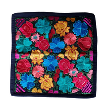 Embroidered Floral Pillow, Cushion Cover, Indigenous Design made in Mexico