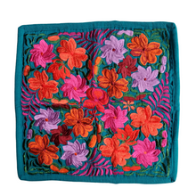 Embroidered Floral Pillow, Cushion Cover, Indigenous Design made in Mexico