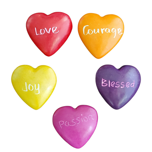 Soapstone Hearts with beautiful words