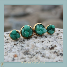 Gold plated/silver Emerald Murralla Earrings