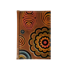 Leather Cardholder- Hand Stamped & Painted