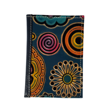 Leather Cardholder- Hand Stamped & Painted