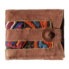 Unisex Leather Wallet Mola Decorated