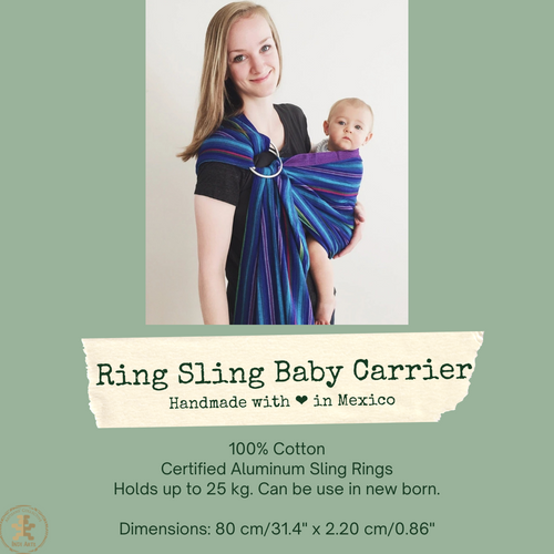 Baby sling ring/wrap/carrier/ring sling- 100% cotton handcrafted in Mexico