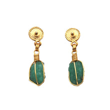 Gold plated/silver Emerald Murralla Earrings