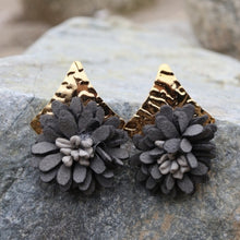 Leather Flowers- Brass Coated Studs