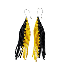 Fringe Beaded Earrings, indigenous made by Emberá