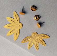 Magical Flower Earrings, Gold Plated, Byfunctional