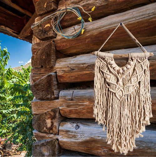 Macrame Wall Hanger, Cabin Decor