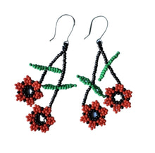 Beaded Flower Earrings, indigenous made