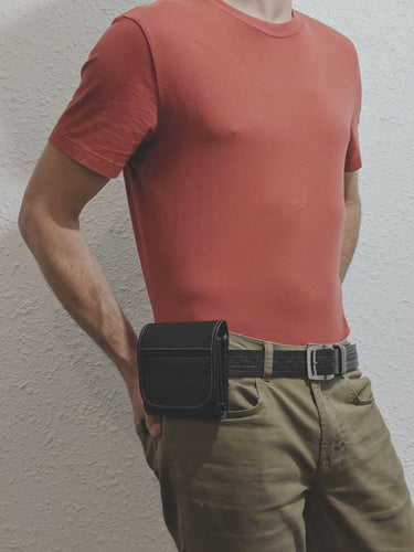 Leather Travel Pouch- Belt, hip Wallet